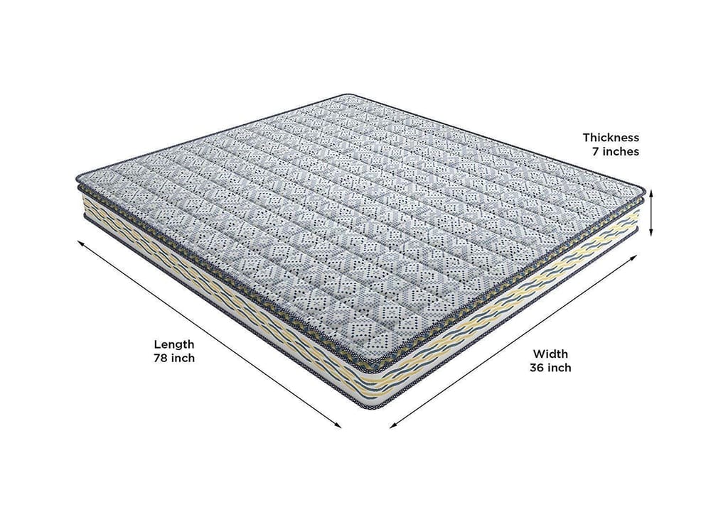 Centuary Pixel Cooling Copper Gel Memory 7 inch High Resilience (HR) Foam Mattress view 2