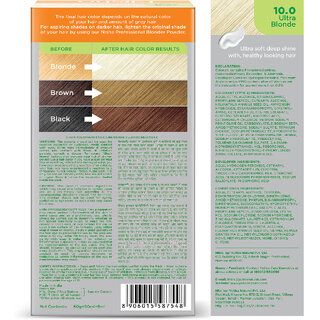 Nisha Cream Hair Color Rich Bright Long Lasting Hair Colouring For Ultra Soft Deep Shine Grey Coverage Conditioning With Natural Herbs , Ultra Blonde & Mahogany view 2