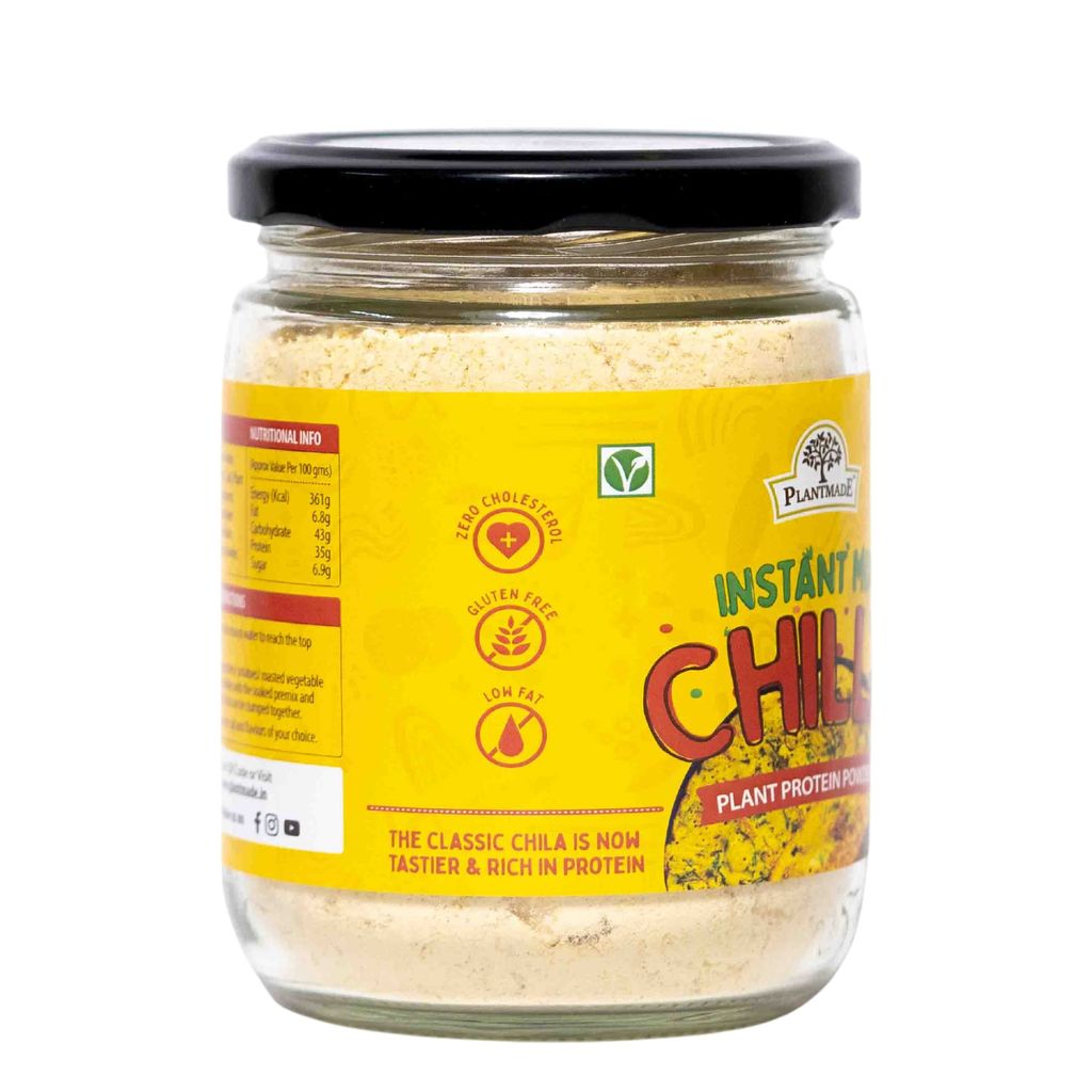 Plantmade Instant Chilla Mix 200 gm | Moong Daal Chilla Mix | Chickpea Cheela Mix I Indian Healthy Breakfast I Protein Rich I Easy to Make I Nutritious and Delicious | Gluten-Free | Soy-Free | Healthy Breakfast view 2