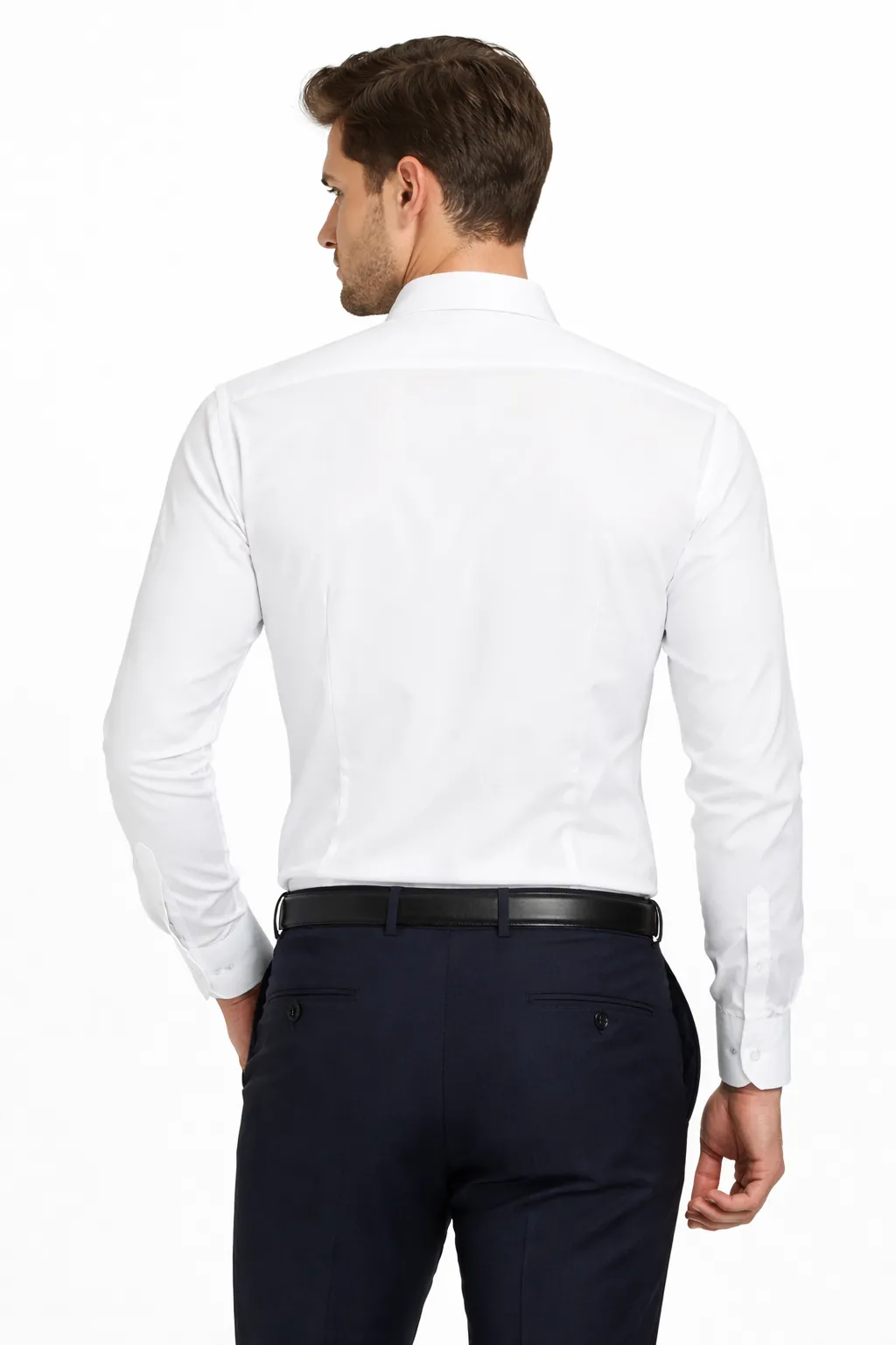 Mens Premium White Cotton Shirt (60x40 Fabric) | Formal Wear | Regular Fit view 2