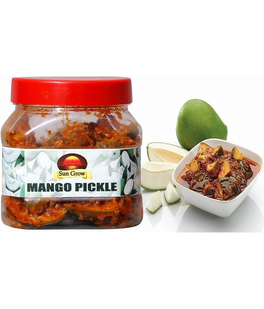 Sun Grow Organic Home Made ,Hand Made & Mother Made Herbal Spicy Punjabi Mango Pickle 400 g view 2