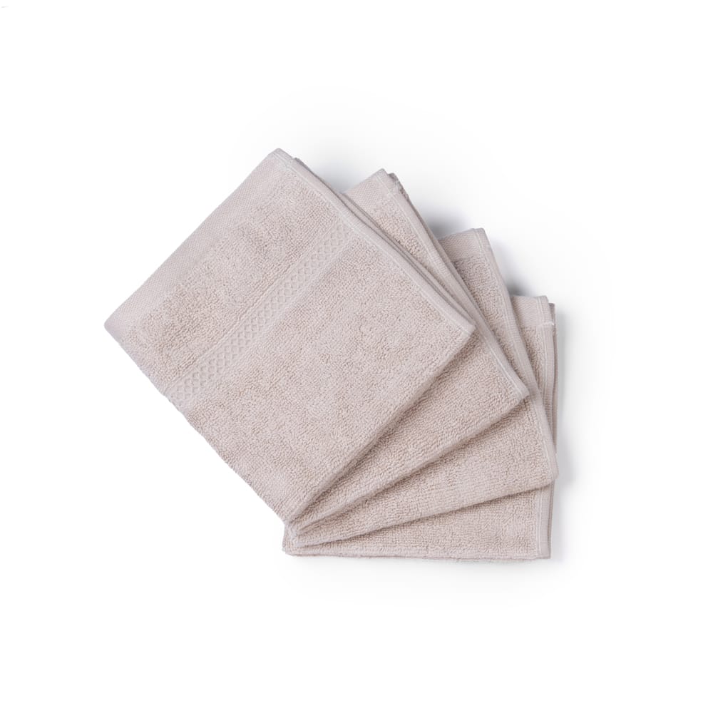 Feather & Spun Bamboo Cotton Face Towel(Pack of 4) | Lavender Fragrance | Oeko-TEX® Standard 100 | Anti Microbial | Fade Resistant | Double Needle Stitch | 600 GSM - 33 cms x 33 cms view 2