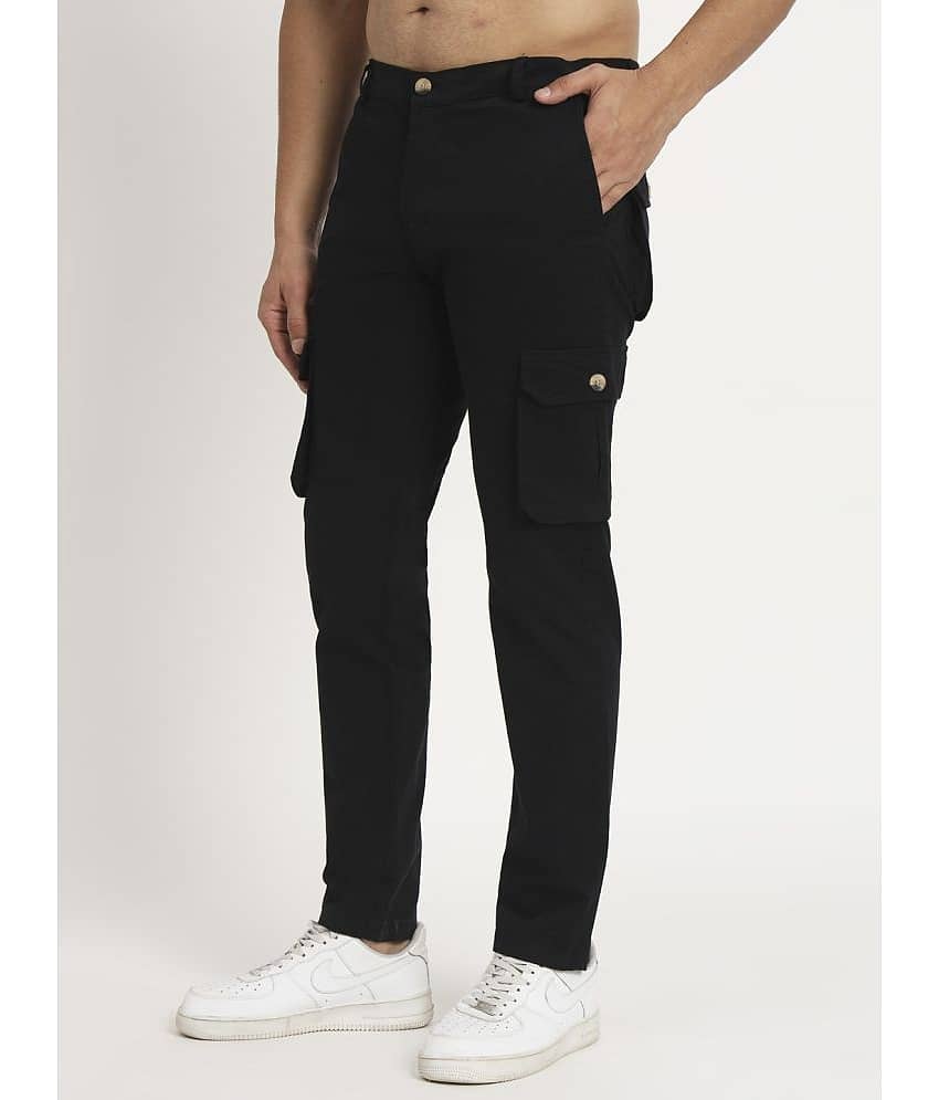 RAGZO Regular Flat Men's Cargos - Black ( Pack of 1 ) view 2