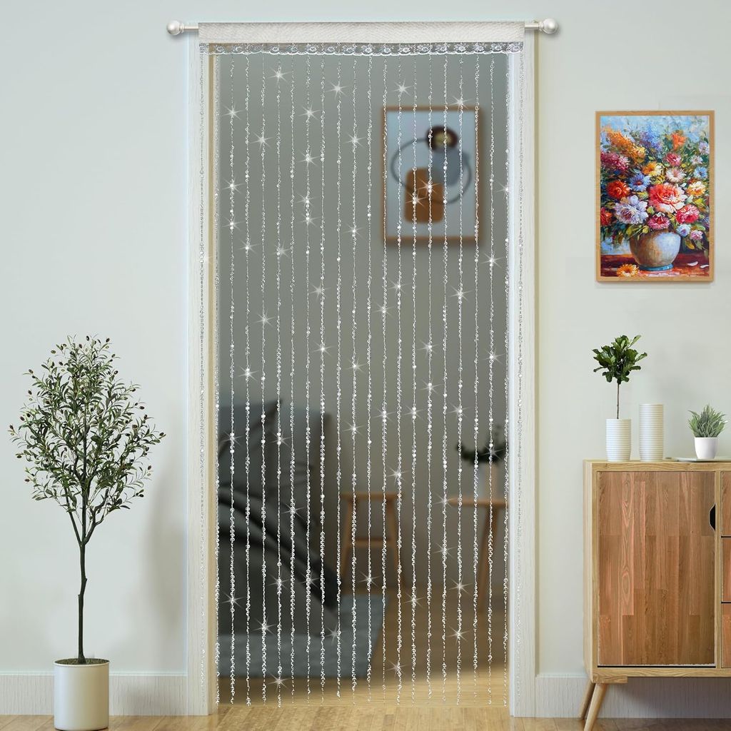 Cristal Decorative Hanging Door Toran (Bandarwal) or a Beaded Door Curtain. view 2