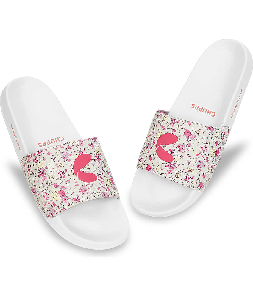 CHUPPS White Women's Slide Flip Flop view 2