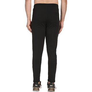 PYJAMA SINGH Men Black Polyester Running Track Pant view 2