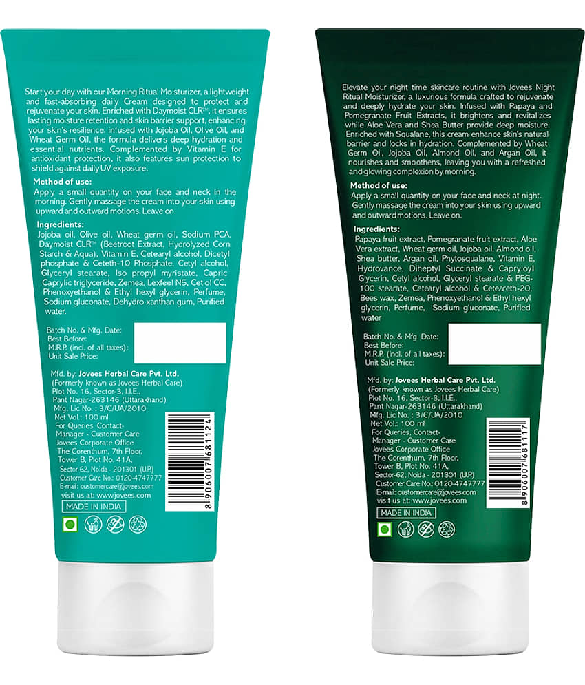 Jovees Herbal Morning & Night Ritual Moisturizer for Darkspots & FineLines 100 Each, (Pack of 2) view 2