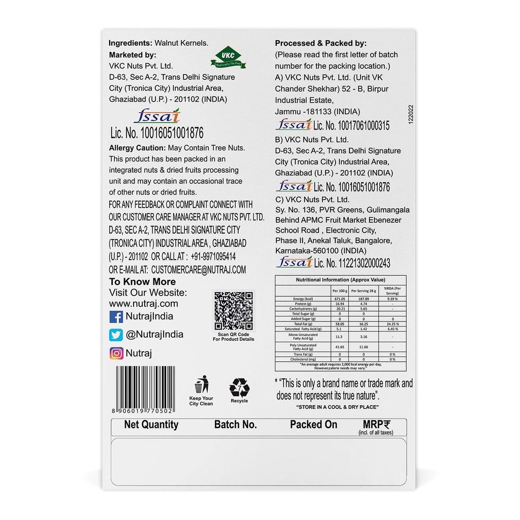 Nutraj Gold Walnut Kernels 250g view 2