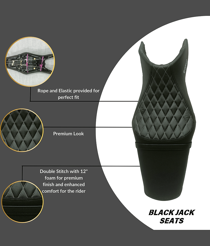 Black Jack Seats MT 15 Diamond Cut Seat Cover | Premium Fit | Stylish & Durable | Anti-Slip & Scratch Resistant view 2
