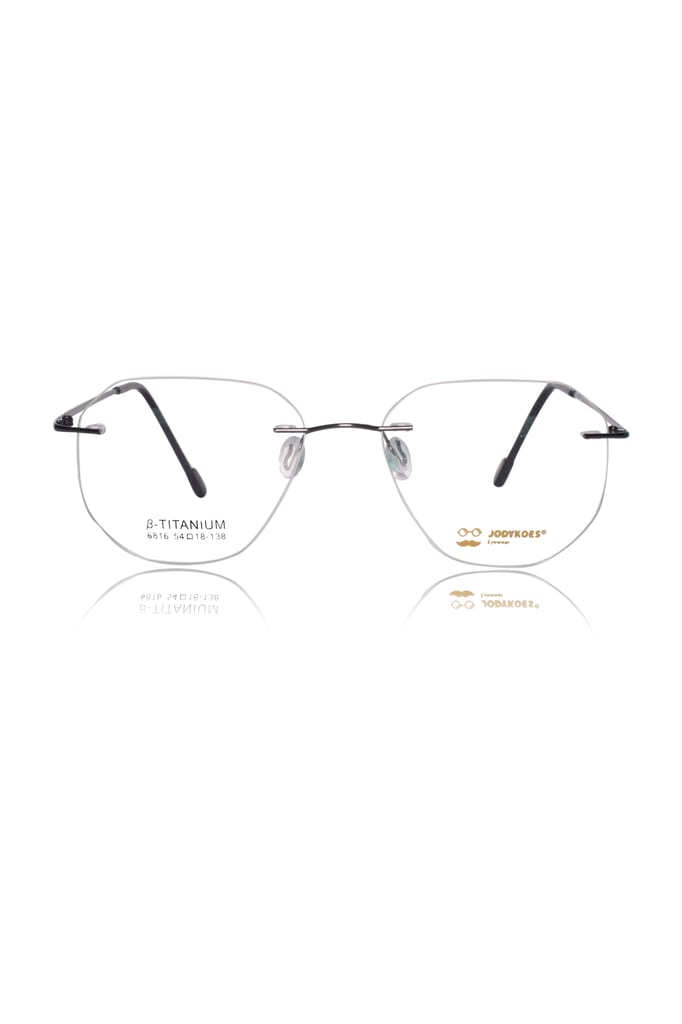 Jodykoes Rimless Spectacle Frame for Men & Women | Frameless Eyeglasses with Lightweight Metal | Adjustable Nose Pads | Office, Professional & Daily Wear view 2