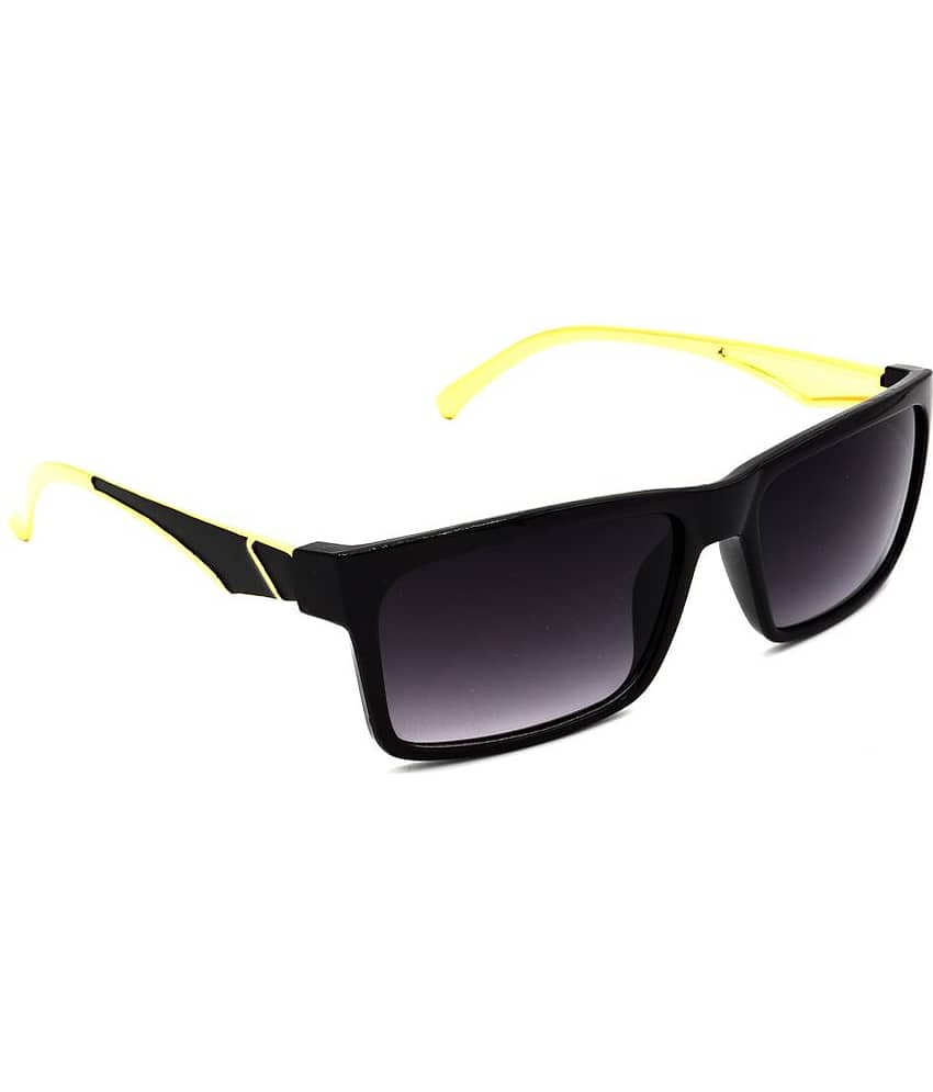 Hrinkar Gold Rectangular Sunglasses ( Pack of 1 )