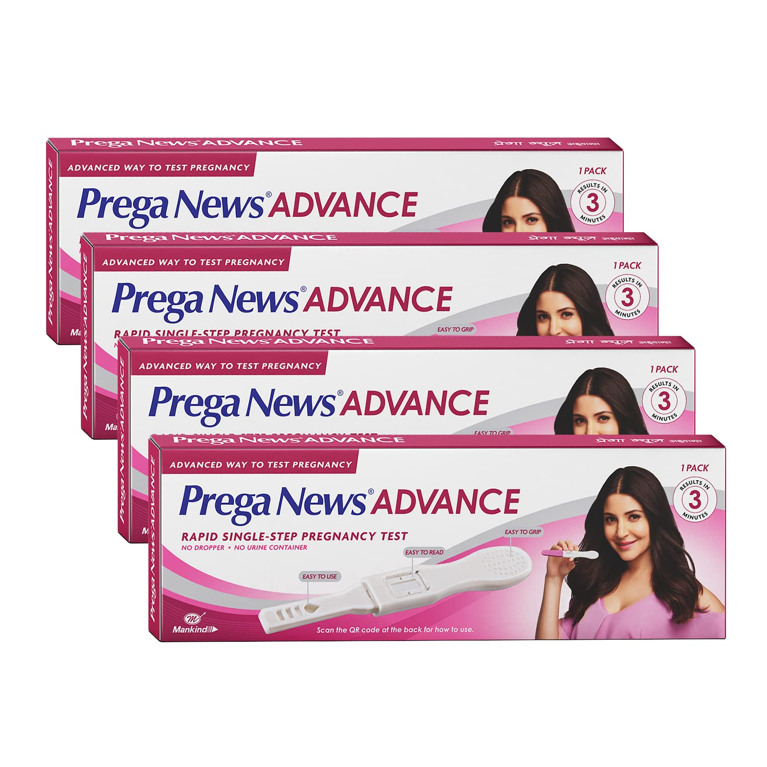 Mankind Prega News Advance HCG Home Pregnancy Test Midstream Urine Test Kit One Step Pregnancy Test Easy to Use Accurate Result in Just 3 Minutes x Pack of 1 (4) view 2