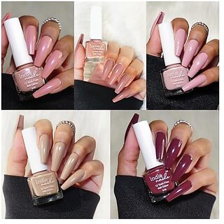 Nail Polish Set for Women 12-Free Vegan Cruelty-Free Quick Dry Long Lasting High Gloss Chip Resistant Nail Paint Combo Set for Women Set of 5 Timeless Nude Collection view 2