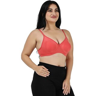 Lovingcare Women's Cotton Non-Padded Non-Wired Full Cup Bra Rose view 2