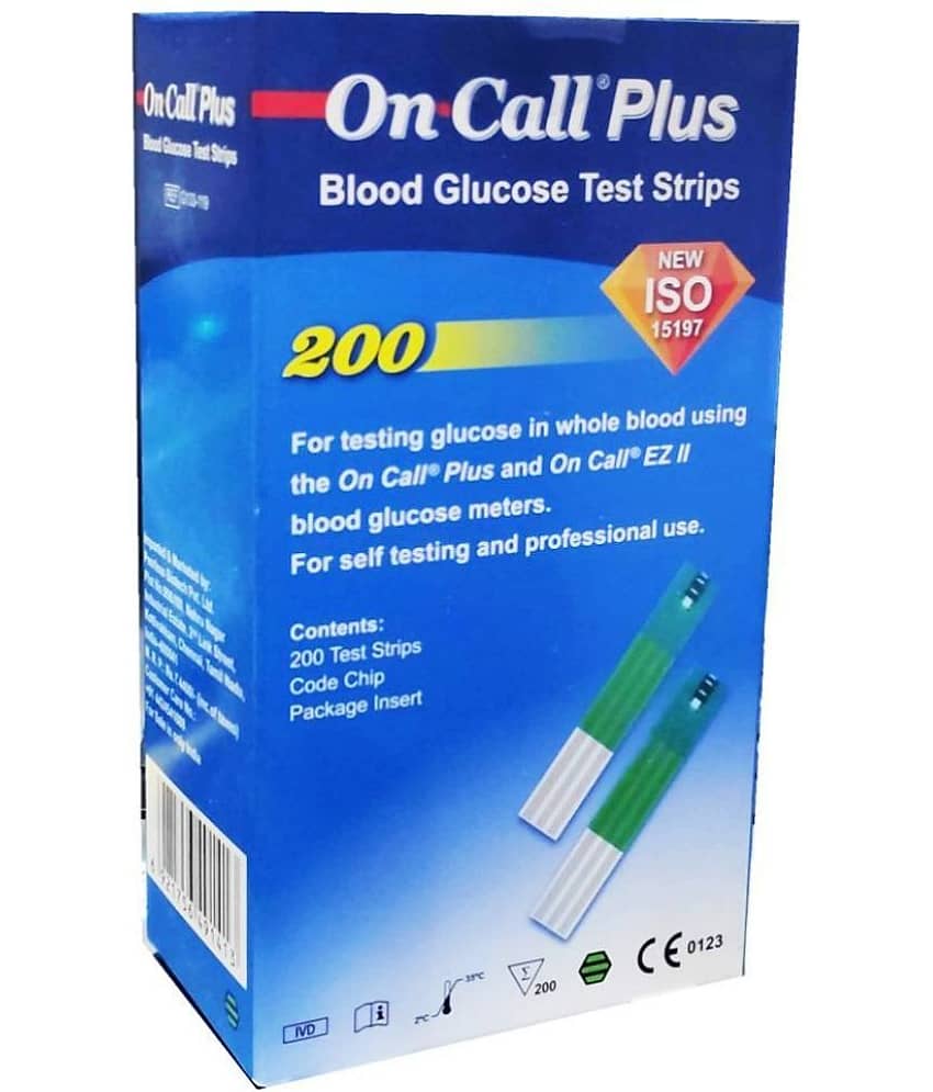 On Call Plus Blood Glucose Test Strips - 200 Strips (Pack of 1) view 2
