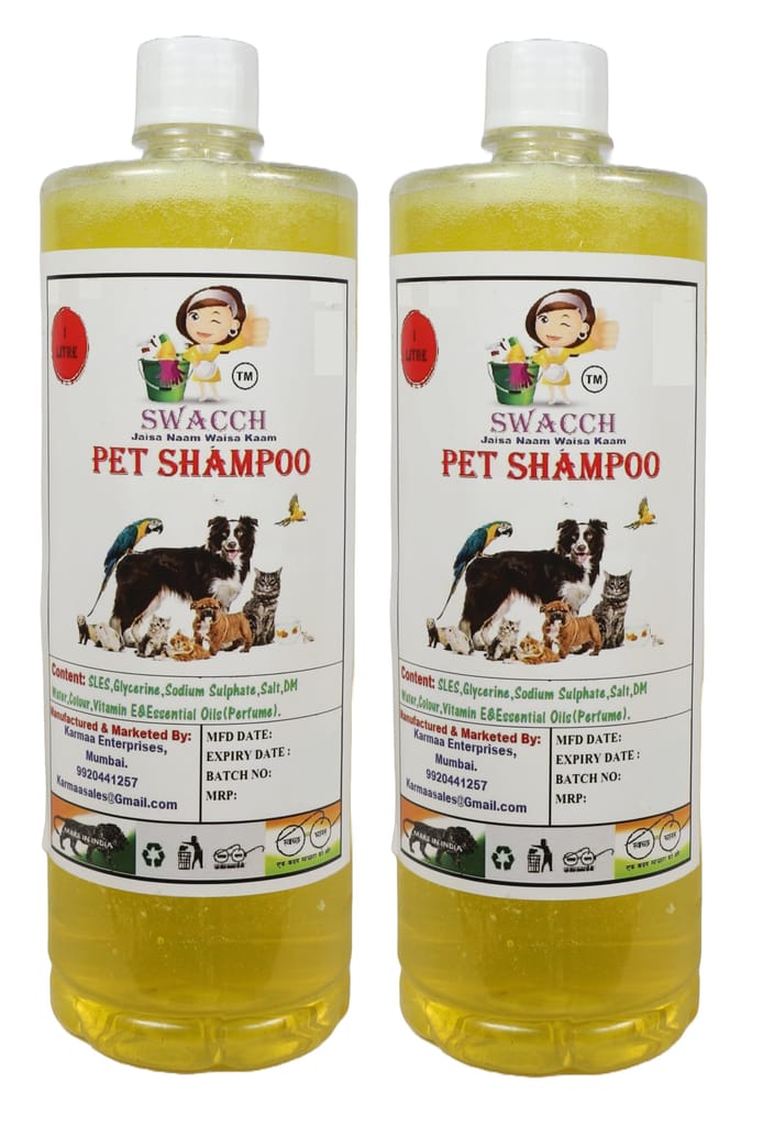 SWACCH PET Shampoo Lemon (1 Litre) (Pack of 2) Lemon view 2