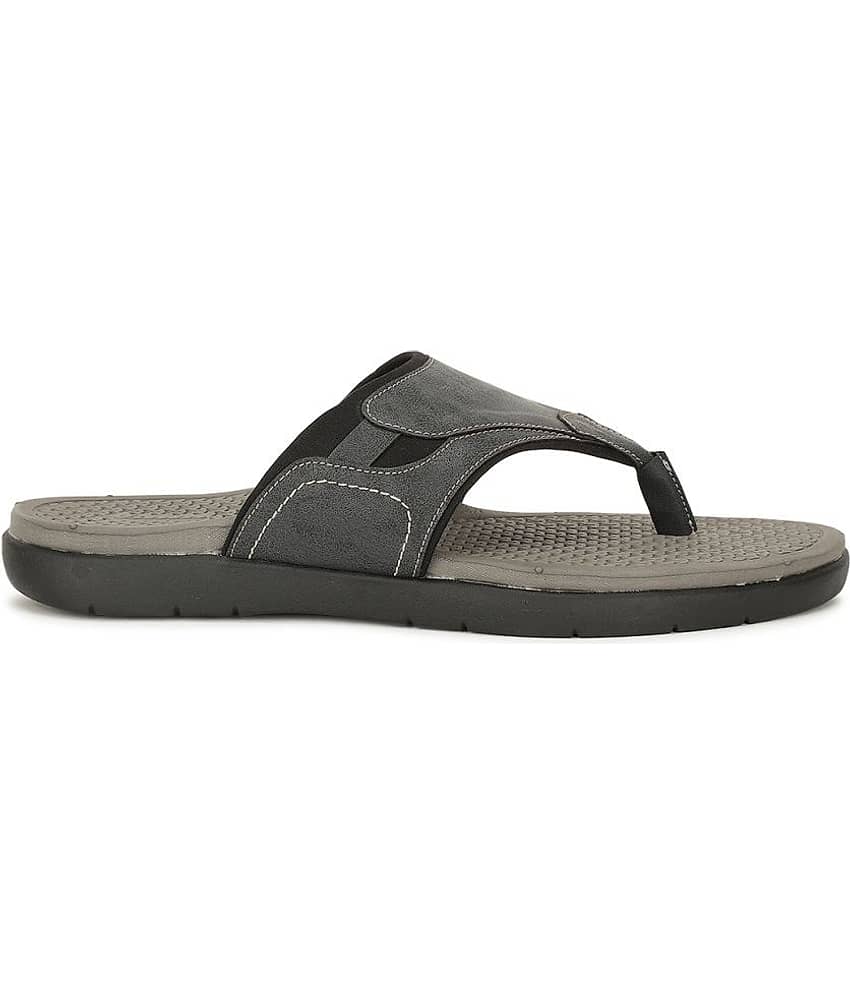 Bata Grey Men's Thong Flip Flop view 2