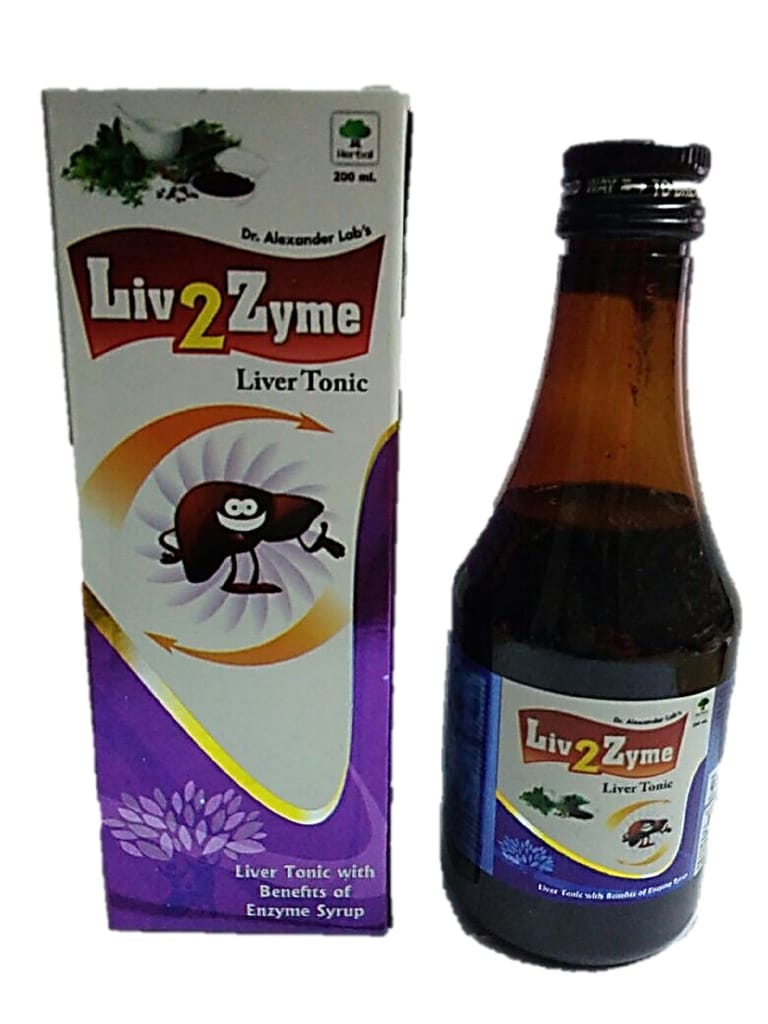 LIV 2 ZYME SYRUP Herbal Liver Tonic With Benefits Of Enzyme Syrup(Pack Of 3) view 2