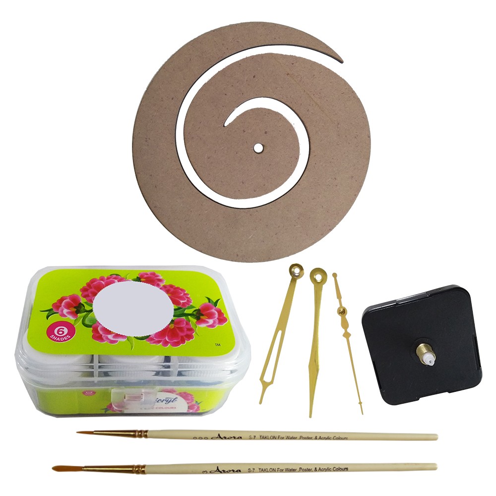 Kalamkari on Spiral Clock DIY Kit by Penkraft view 2