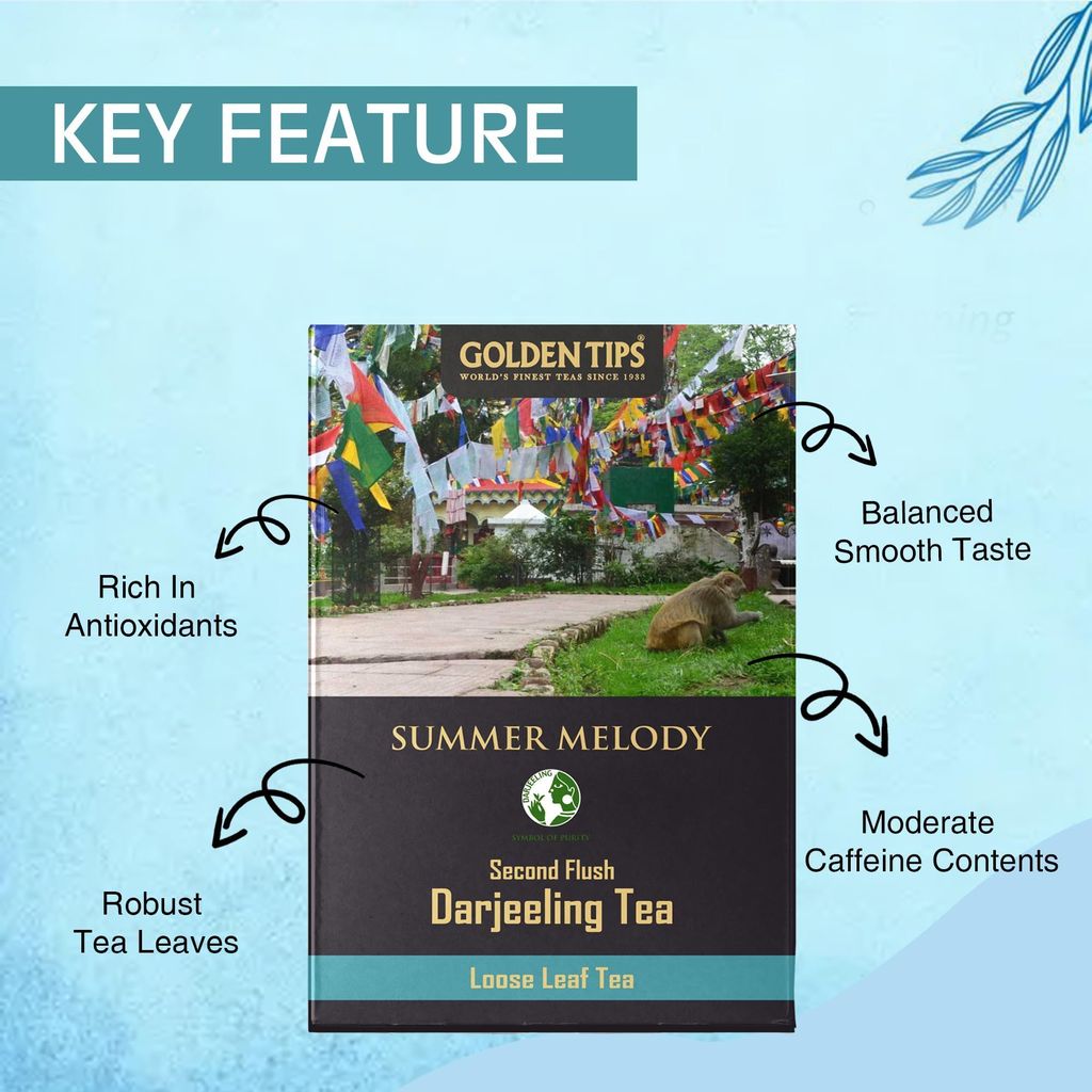 Golden Tips Summer Melody Second Flush Darjeeling Black Tea (100gm- 50 Cups) view 2