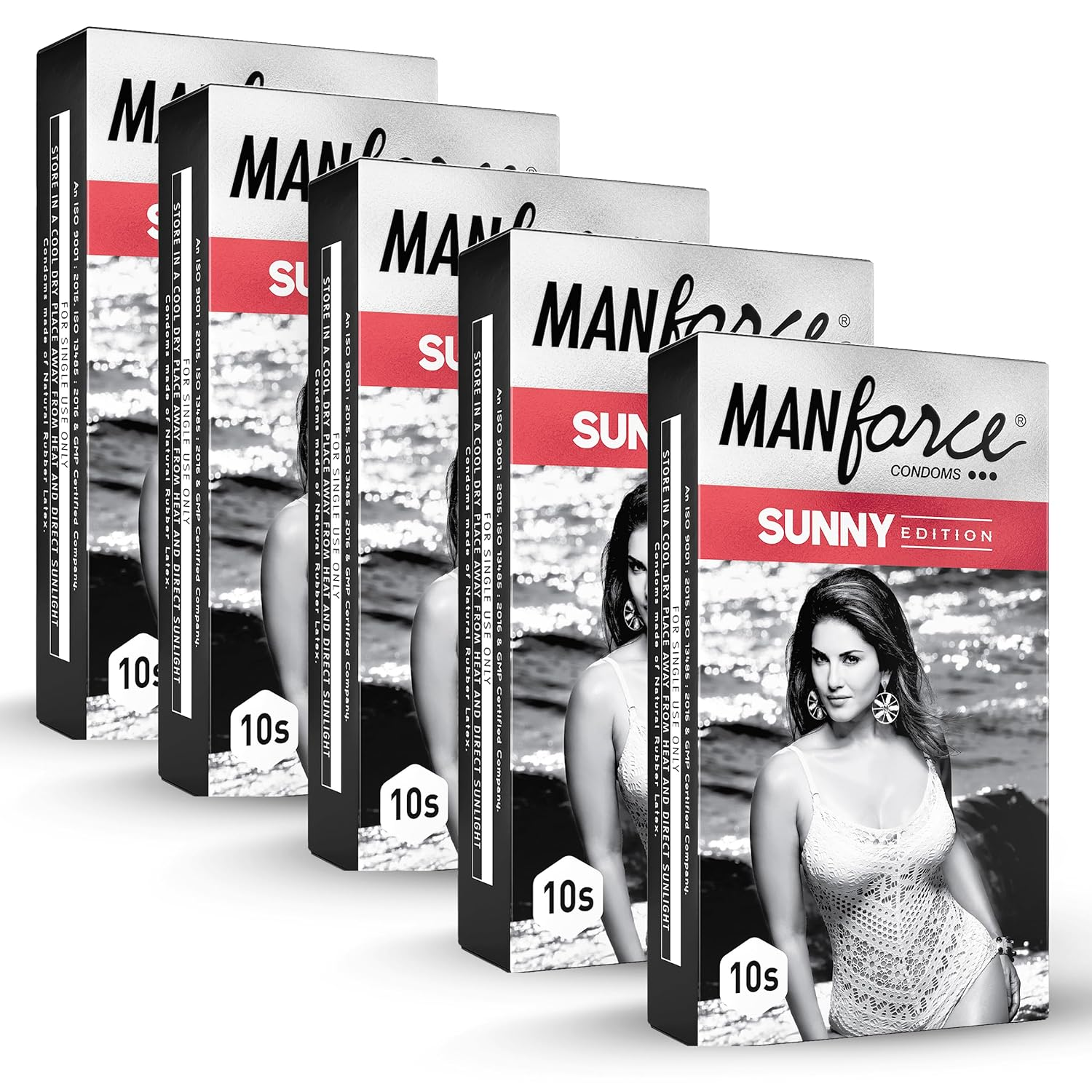 Manforce Ribbed & Dotted Sunny Edition Condoms 10 Pcs x Pack of 5 view 2