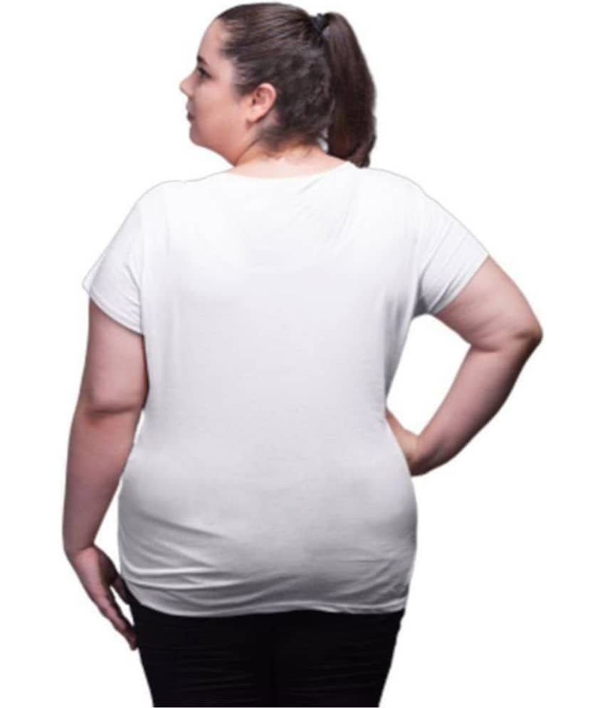 Neo Garments Women Cotton Printed Regular Fit Round Neck T-Shirt ( White ) view 2