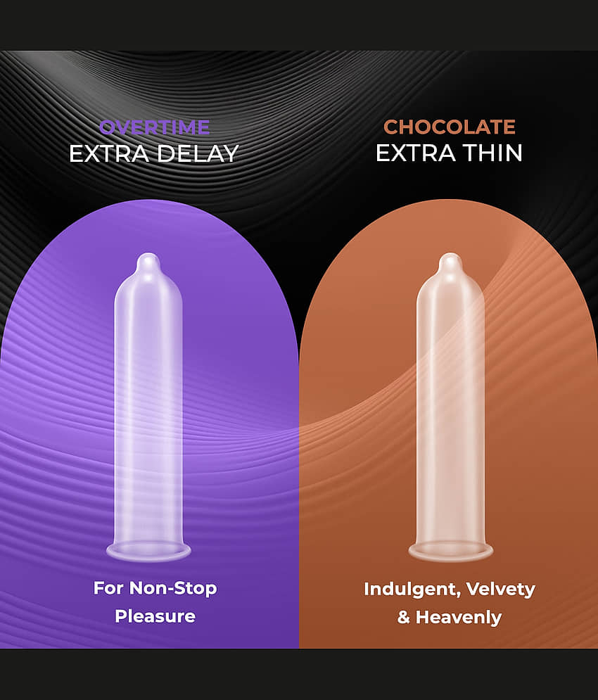 NottyBoy Over Time Long Last and Chocolate Flavoured Condoms - (Set of 2, 13 Pieces) view 2