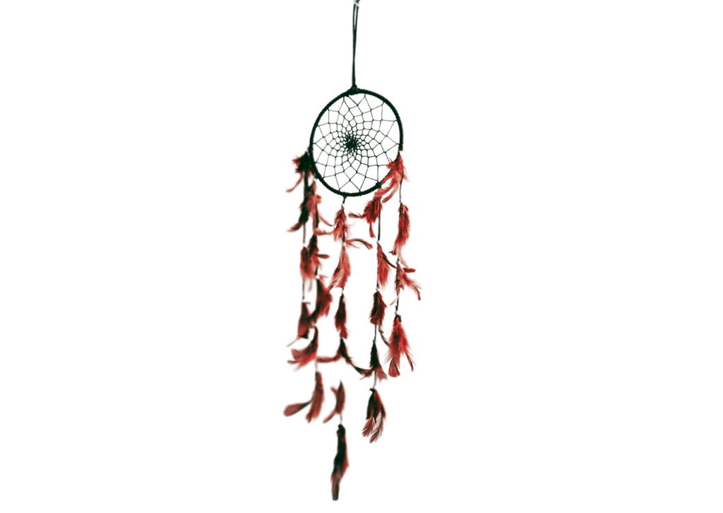 Brown Colour feathers - Dream Catcher Traditional Indian Dreamcatchers Wall Art For Bedrooms, Home Wall, Hanging Design. Size 6" (2 - Piece Set) view 2