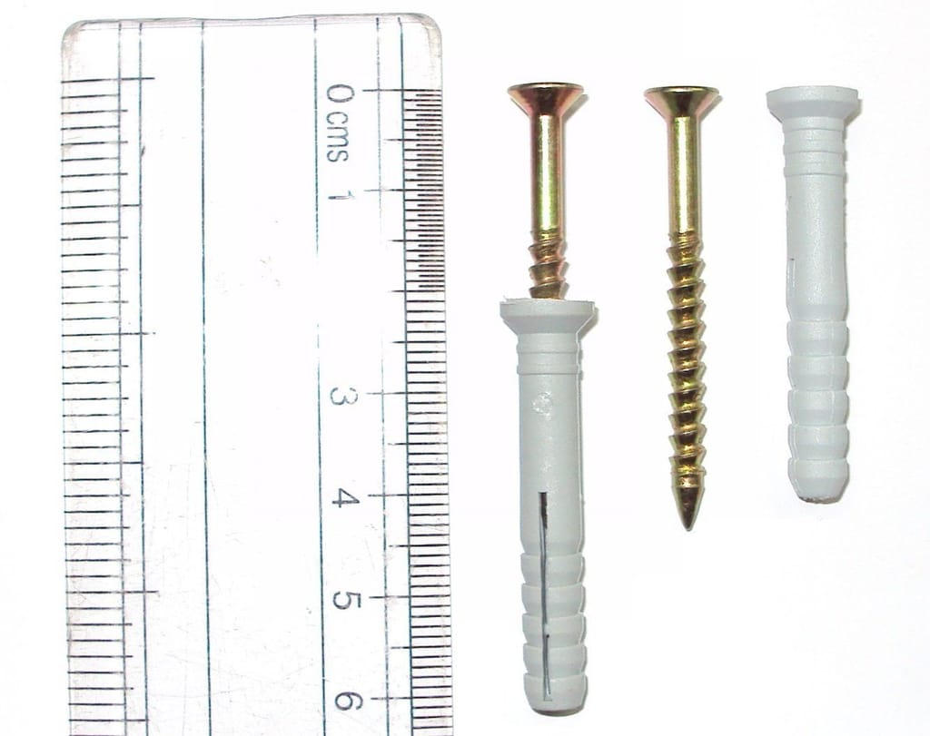 UniqueHw Nylon Plugs, 6x40 Screws - Pack of 40 Pieces view 2
