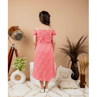 Kids Cave Floral Print Girls Jumpsuit view 2