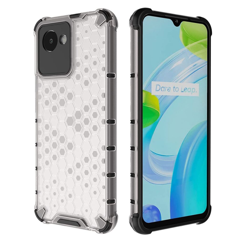 Faircost for REALME C30 / C30S Hybrid Shockproof Back Cover Hard Outside Soft Inside- (Polycabonate::Transparent) view 2