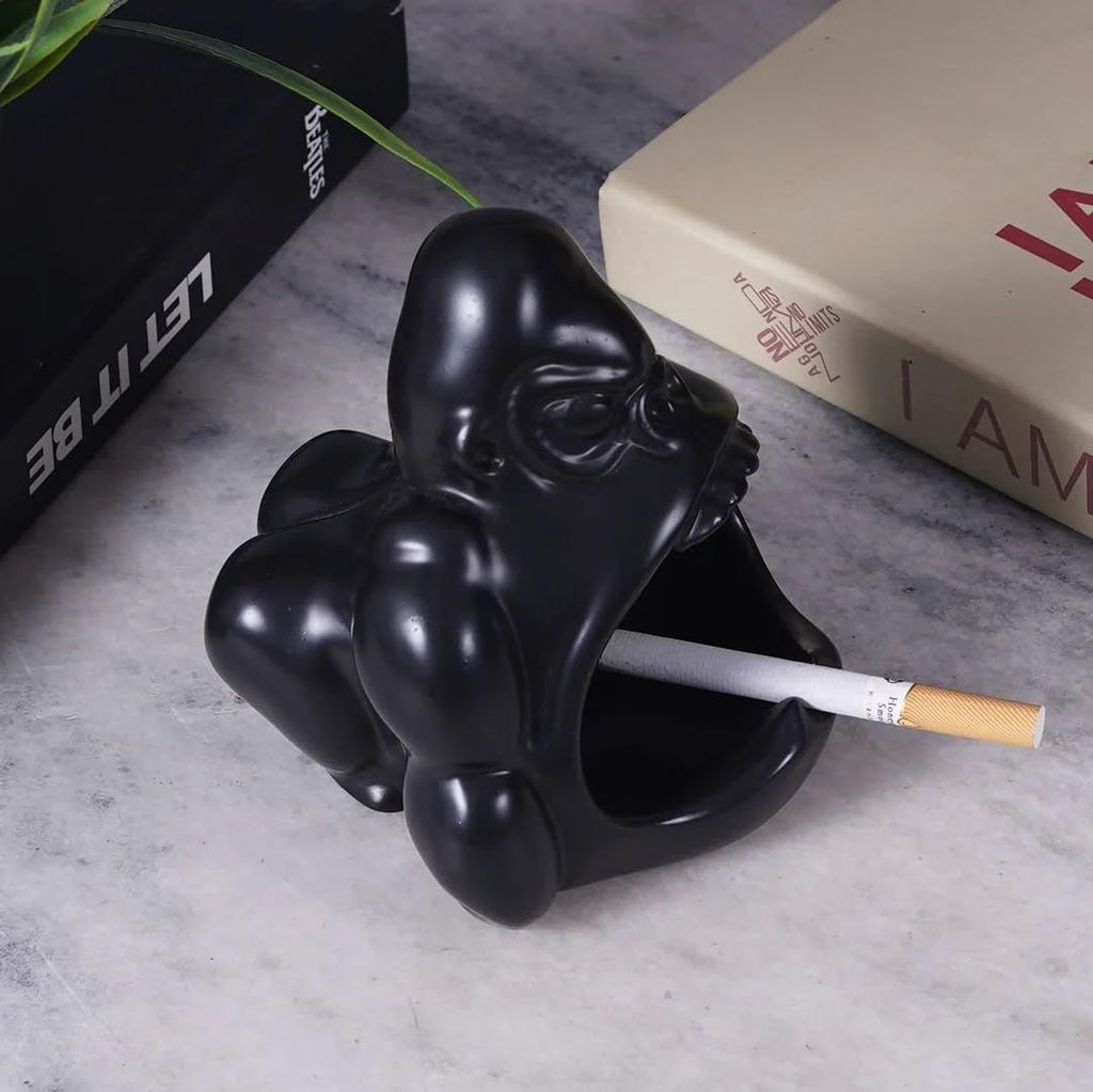 Artarium Marble Rust and Resin Gorilla Ashtray For Indoor, Ash Trays For Smoking For Home, Ashtray For Cigarette Stylish, Ashtray For Home, Car Ashtray view 2