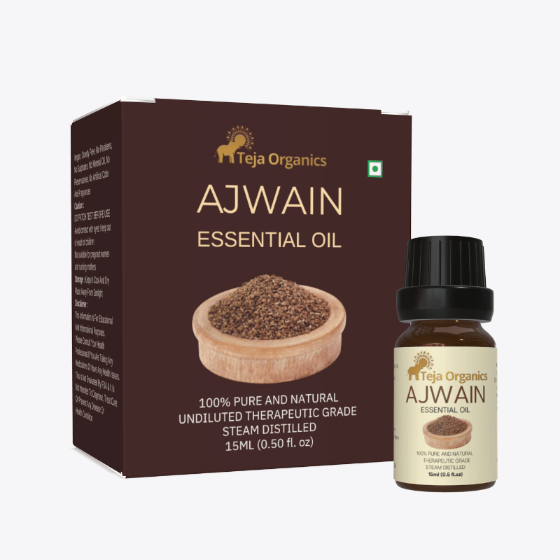 Ajwain Essential Oil 15ml | 100% Pure Natural | Digestive comfort | Muscle relaxation |Respiratory support | Relief from Ear & Tooth ache, Common cold & Congestion | Aromatherapy