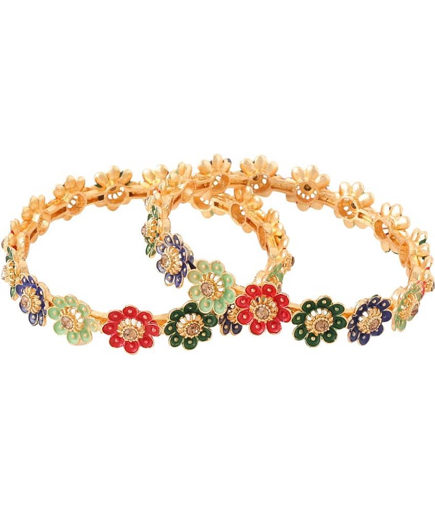 VIRAASI - Multicolor Bangle Set ( Pack of 1 ) view 2