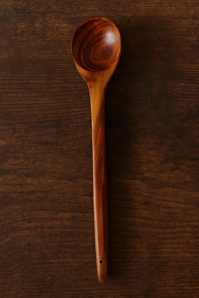 Coconut Shell Ladle Combo - Spoon - Spatula - Roller - Skimmer - Large - Natural - Organic - Hand Made - Set of 05 view 2