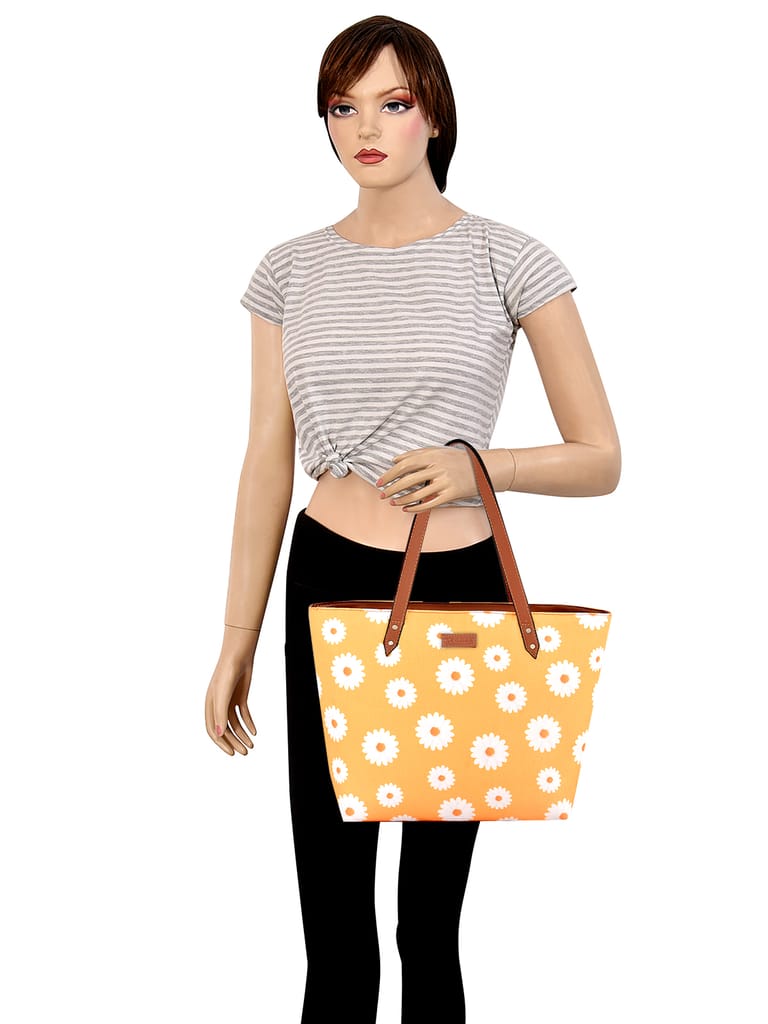 Lychee bags Women Printed White Canvas Tote Bags view 2