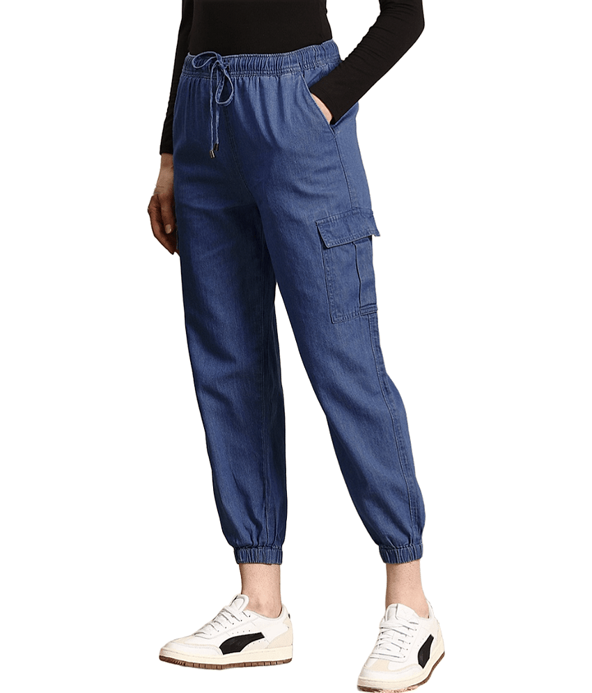 Reoutlook - Blue Denim Jogger Women's Jeans ( Pack of 1 ) view 2