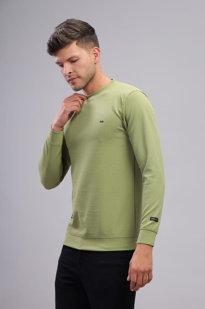 Men Solid Round Neck Polyester T-Shirt view 2