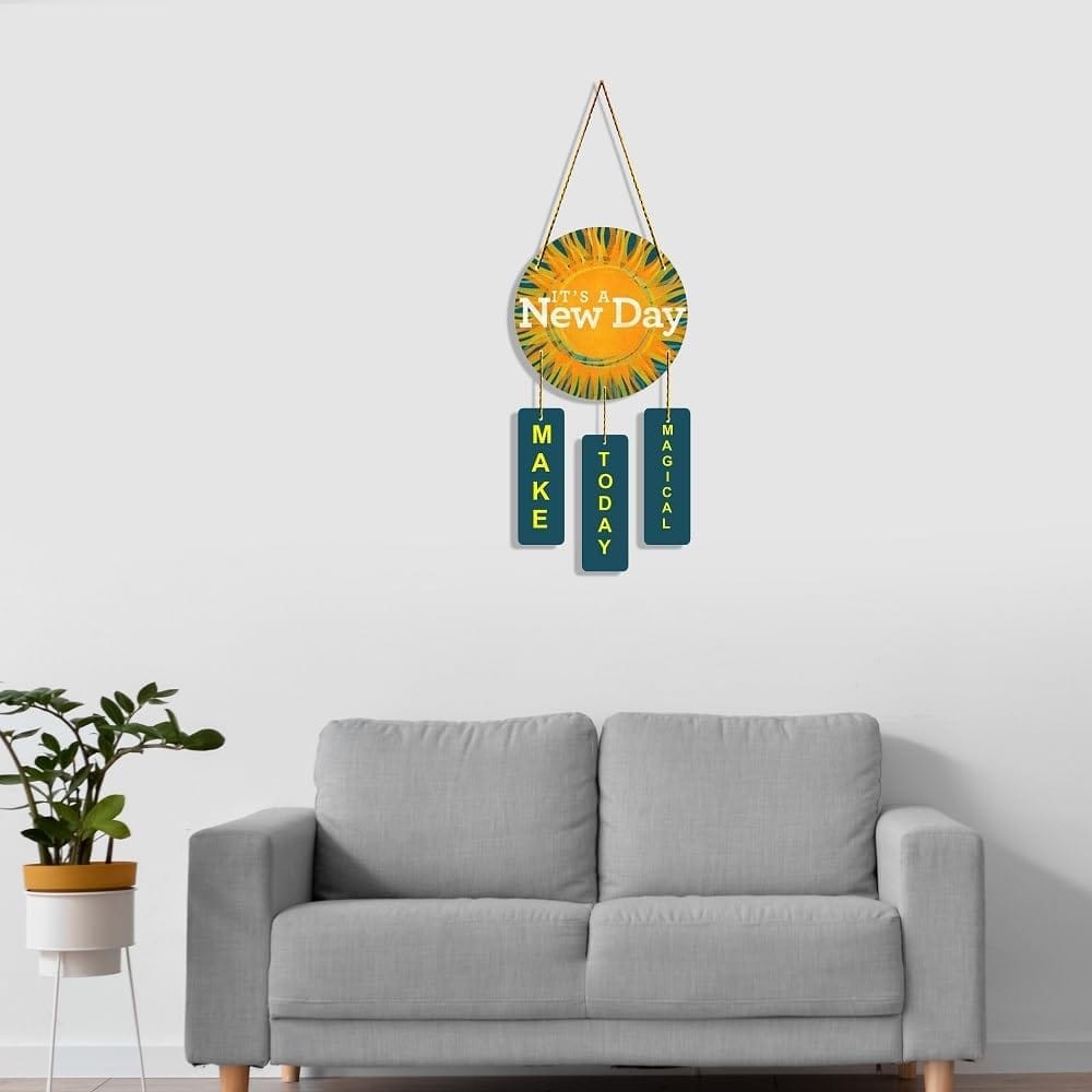 Charmor It's A New Day Wall Hanging Decorative Items for Home | Gifts | Living Room | Modern Decor Items (WH4607) view 2