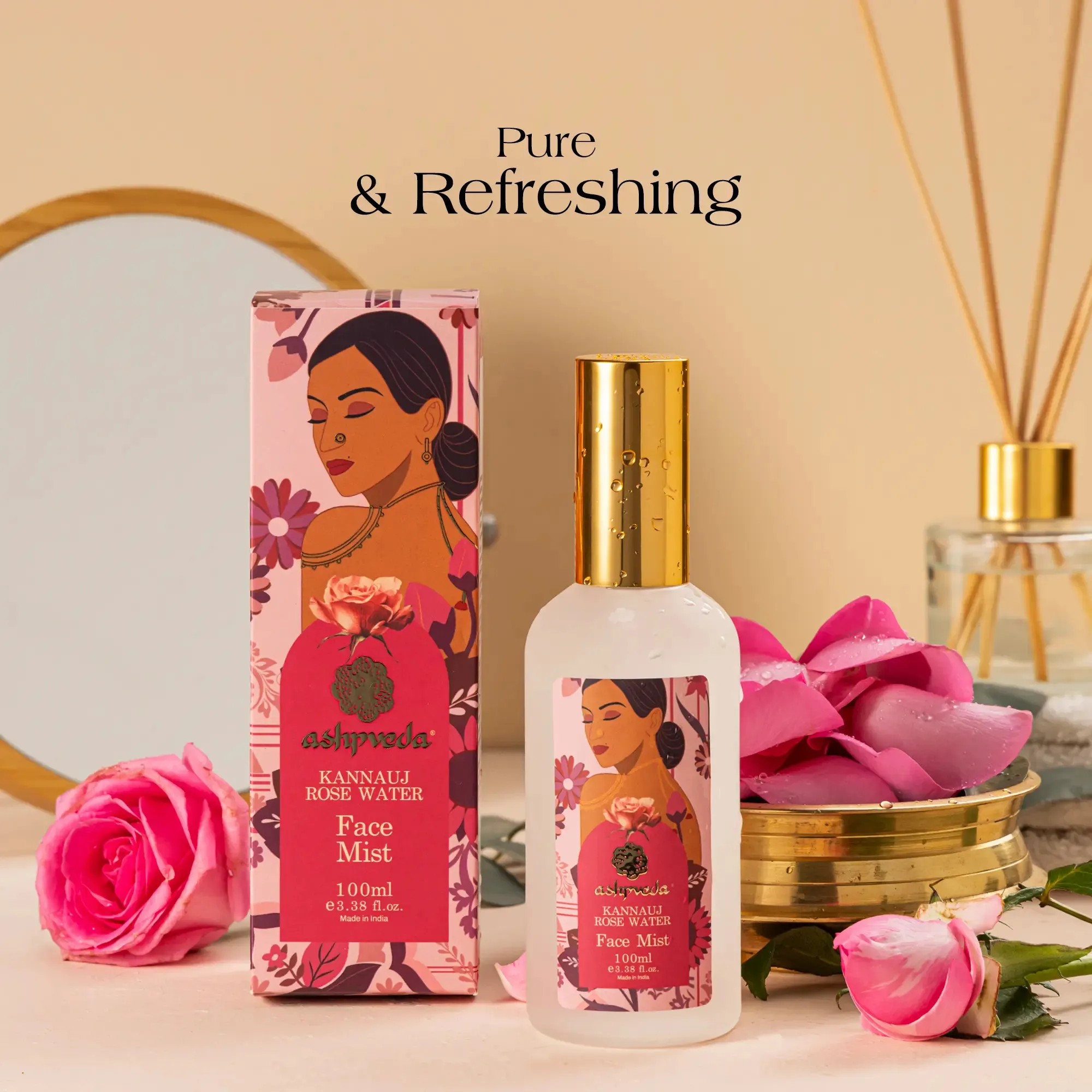 ashpveda Kannauj Rose Water Face Mist view 2