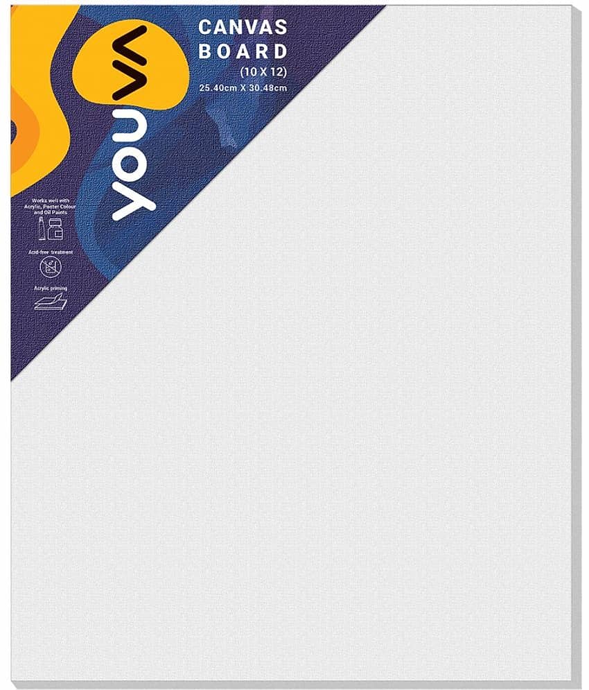 Navneet Youva 10" x 12" Cotton Medium Grain Canvas Board (Set of 3) (Multicolor) view 2