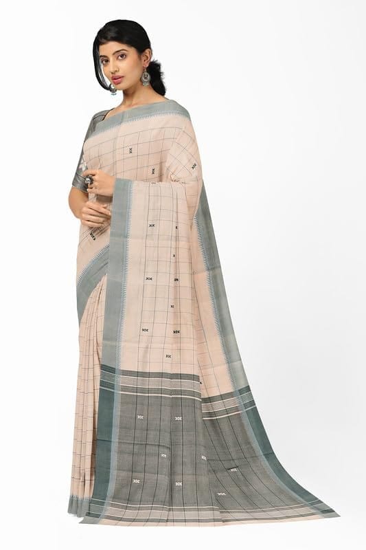 APCO Handloom - Women's Rahajmundry Pure Cotton Grey Handloom Saree (Angara Handloom Saree) 55 view 2