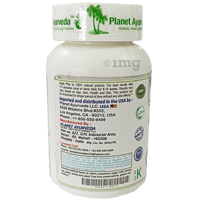 Planet Ayurveda Aegle Plan Capsules - 60 Veg Capsules - 500mg view 2
