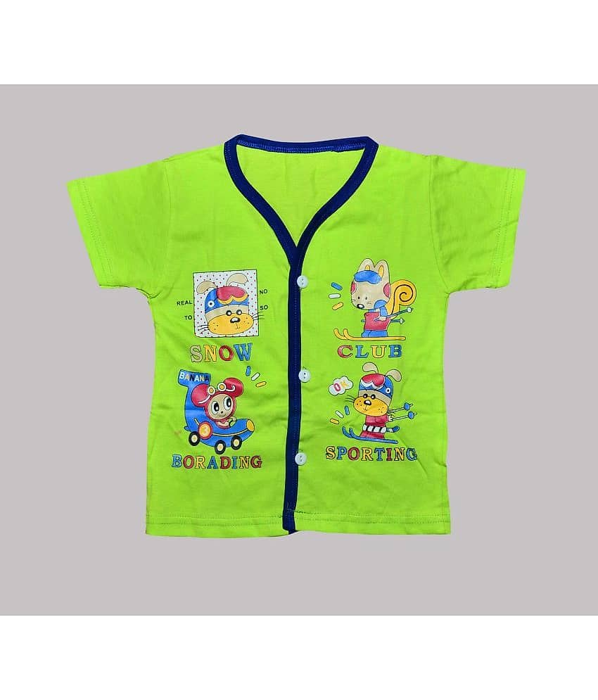 TRITI Pack of 1 Unisex for Baby Cotton Shirt ( Yellow )