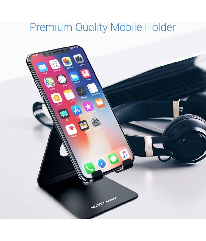 Portronics MODESK POR-122 Universal Metal Mobile Holder (Black) view 2
