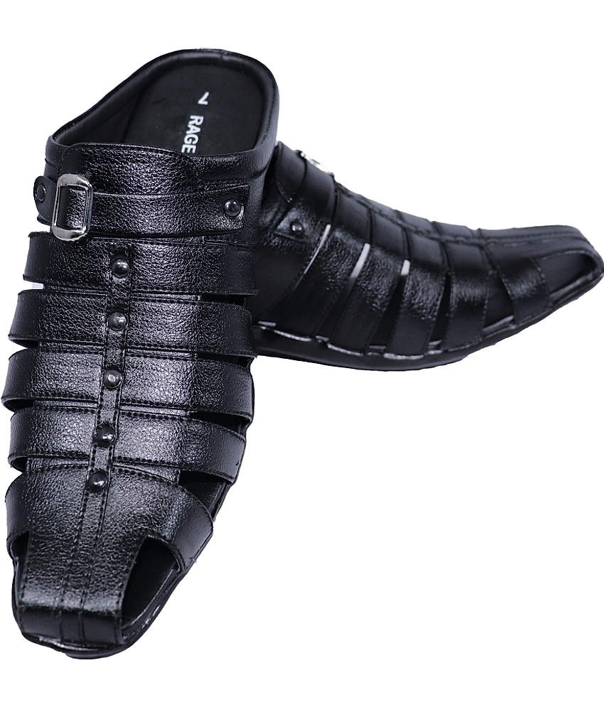 RAGE GAZE - Black Men's Sandals view 2