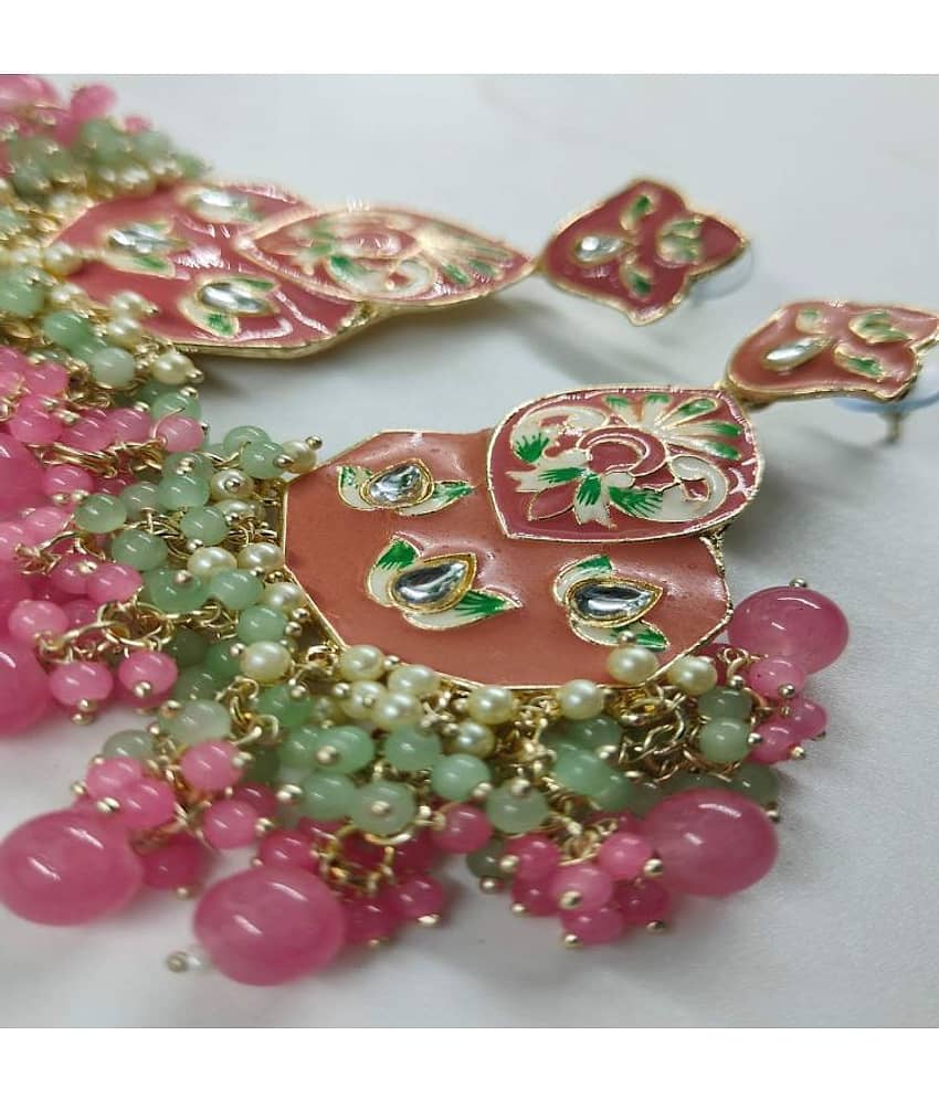Jiyanshi fashion Peach Chandbalis Earrings ( Pack of 1 ) view 2