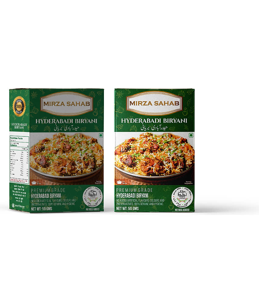 Mirza Sahab Hyderabadi Biryani Instant Mix 50 gm Pack of 4 view 2