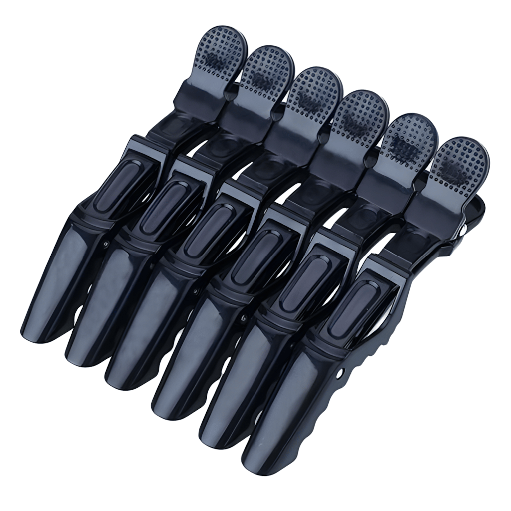Black Hair Claw Clips for Women and Girls, 4.3 Inches Large Hair Clips for Thick Hair, Strong Hold No Slip Hair Accessories for Styling, Salon, and Home Use (6 Pack)