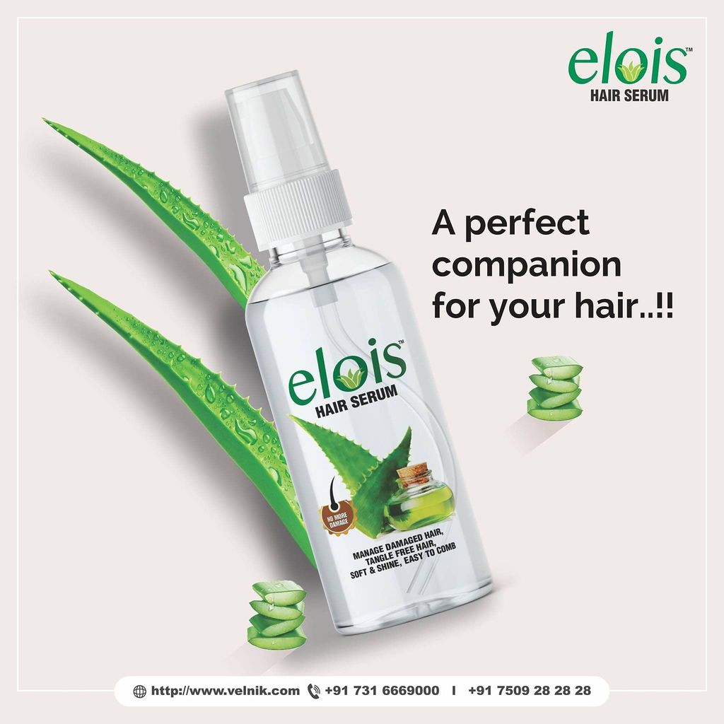 Elois Smooth and Straightening Hair Serum for Women & Men 100 ml buy 1 & get 88 ml Velnik Shampoo free view 2